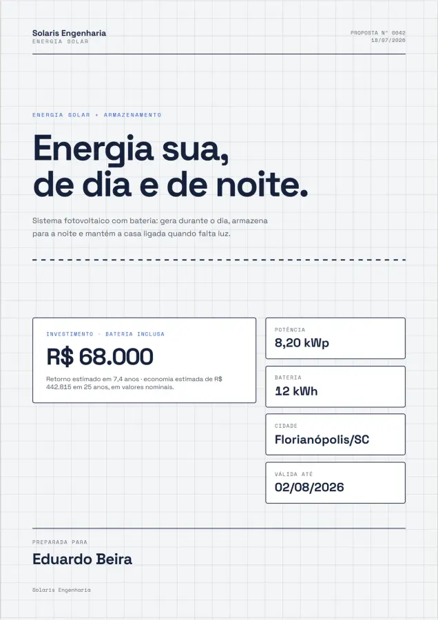 Capa em azul de planta técnica